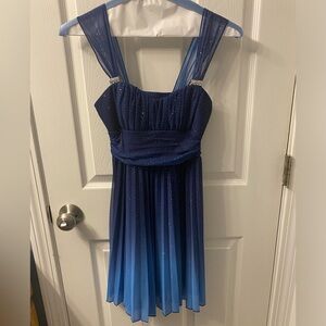 Small Blue Ombré Sparkly Dress from Macys
